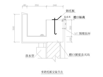 拱形屋頂鋼托板預埋件設計圖解與構造方法